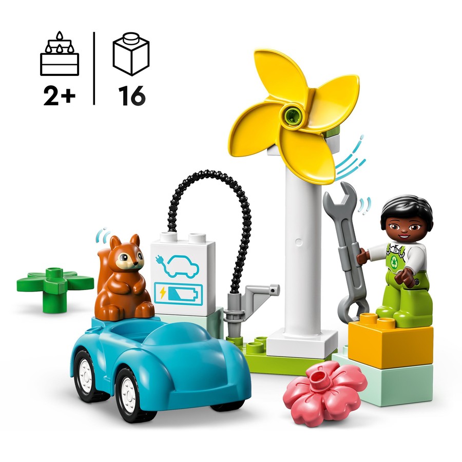 DUPLO by LEGO Town Wind Turbine and Electric Car 10985