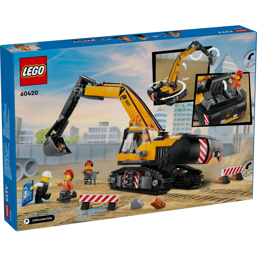 LEGO City Yellow Construction Excavator 60420