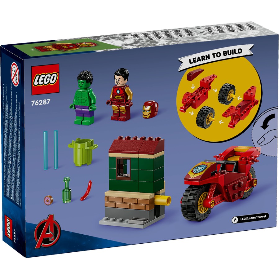 LEGO Super Heroes Marvel Iron Man with Bike and The Hulk 76287