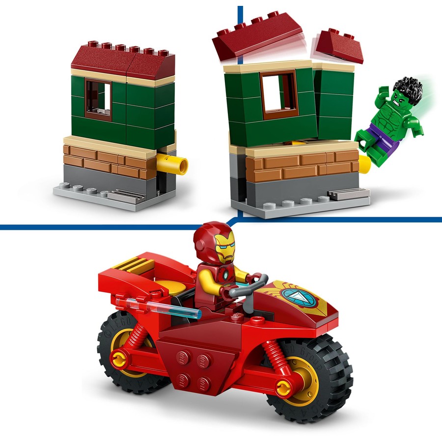 LEGO Super Heroes Marvel Iron Man with Bike and The Hulk 76287
