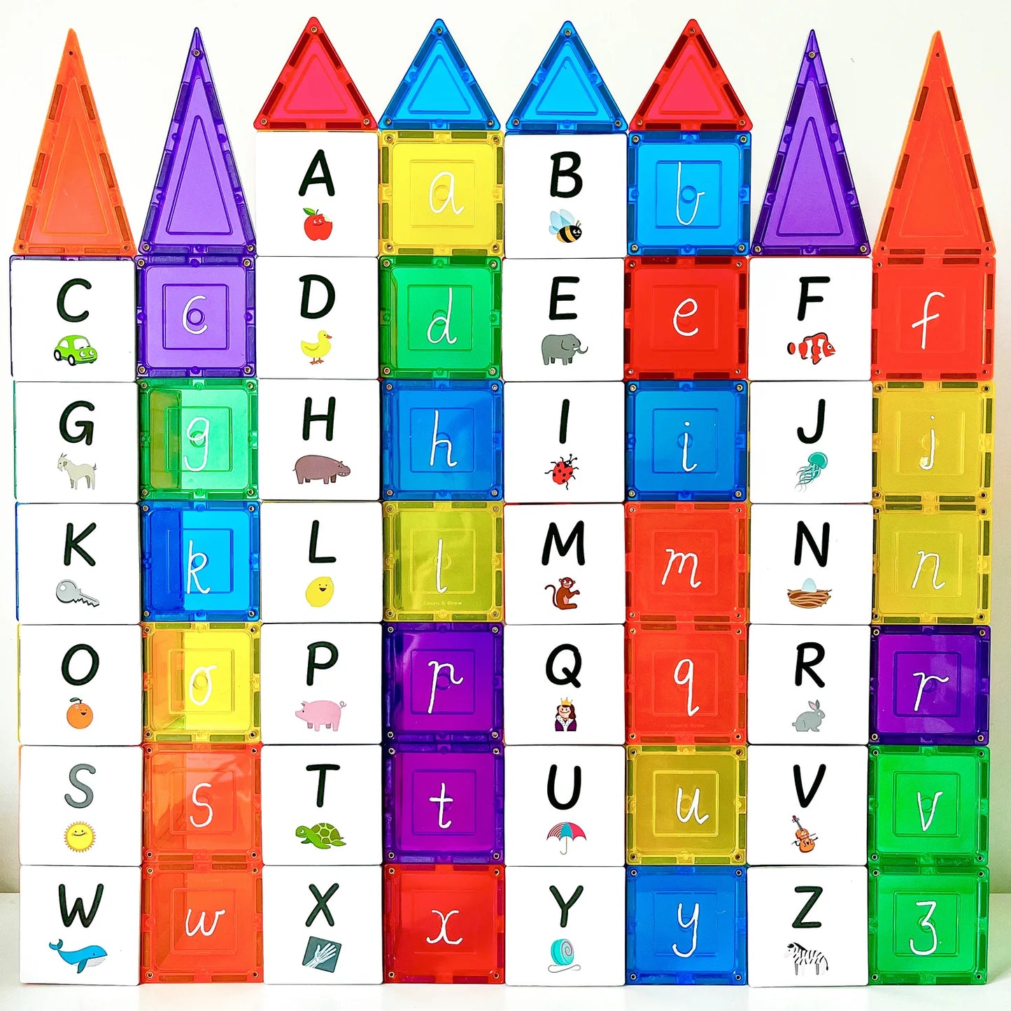 TileTek - 40 Piece Tile Topper | Alphabet Upper Case Pack | Learn & Grow Toys