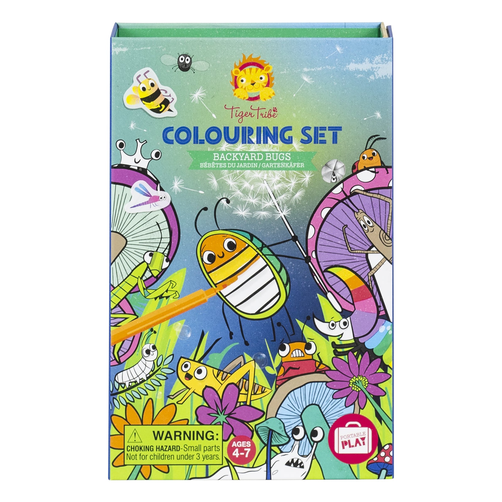 Tiger Tribe Colouring Set - Backyard Bugs – K and K Creative Toys