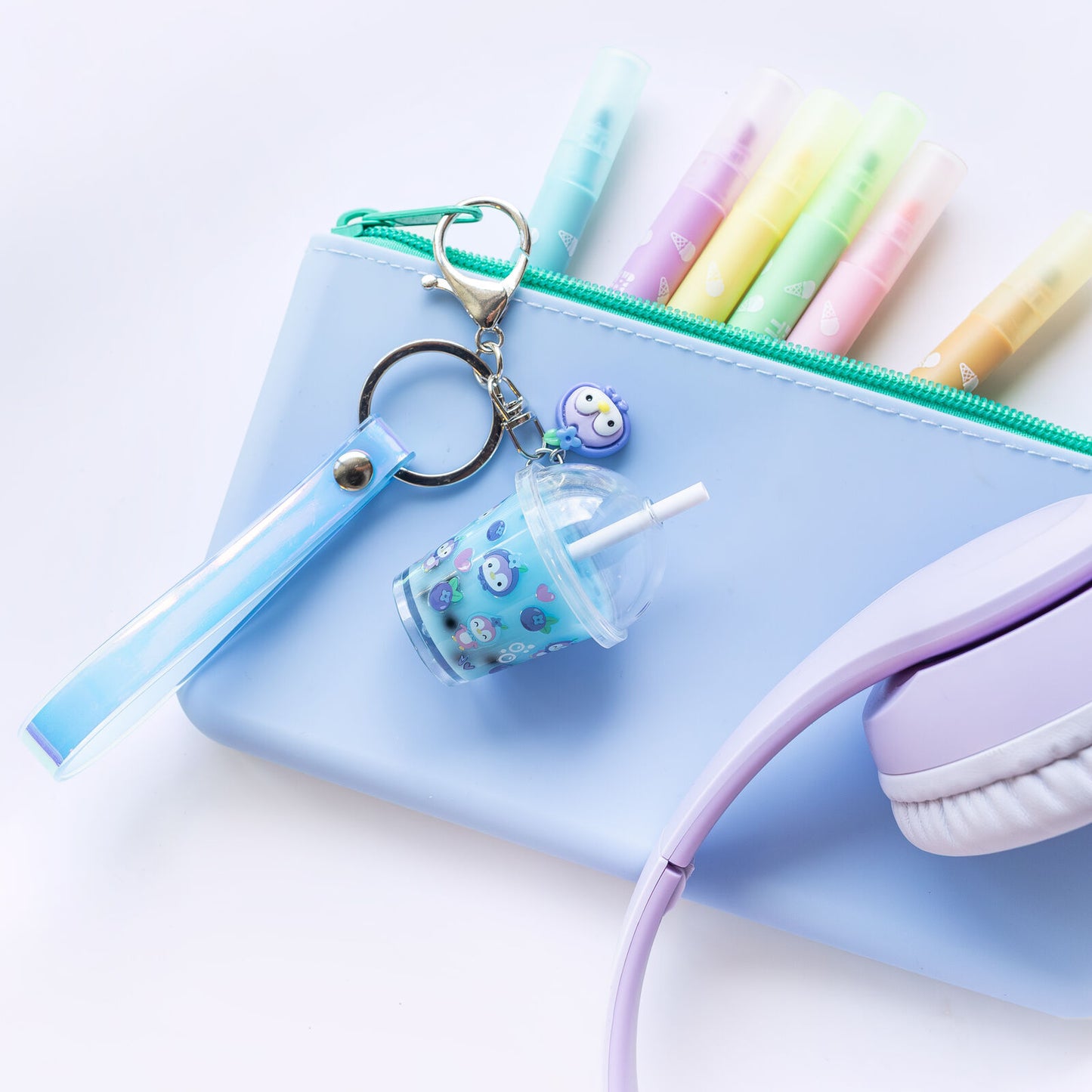 Tiger Tribe - Bag Charm Kit | Blueberry Bubble Tea