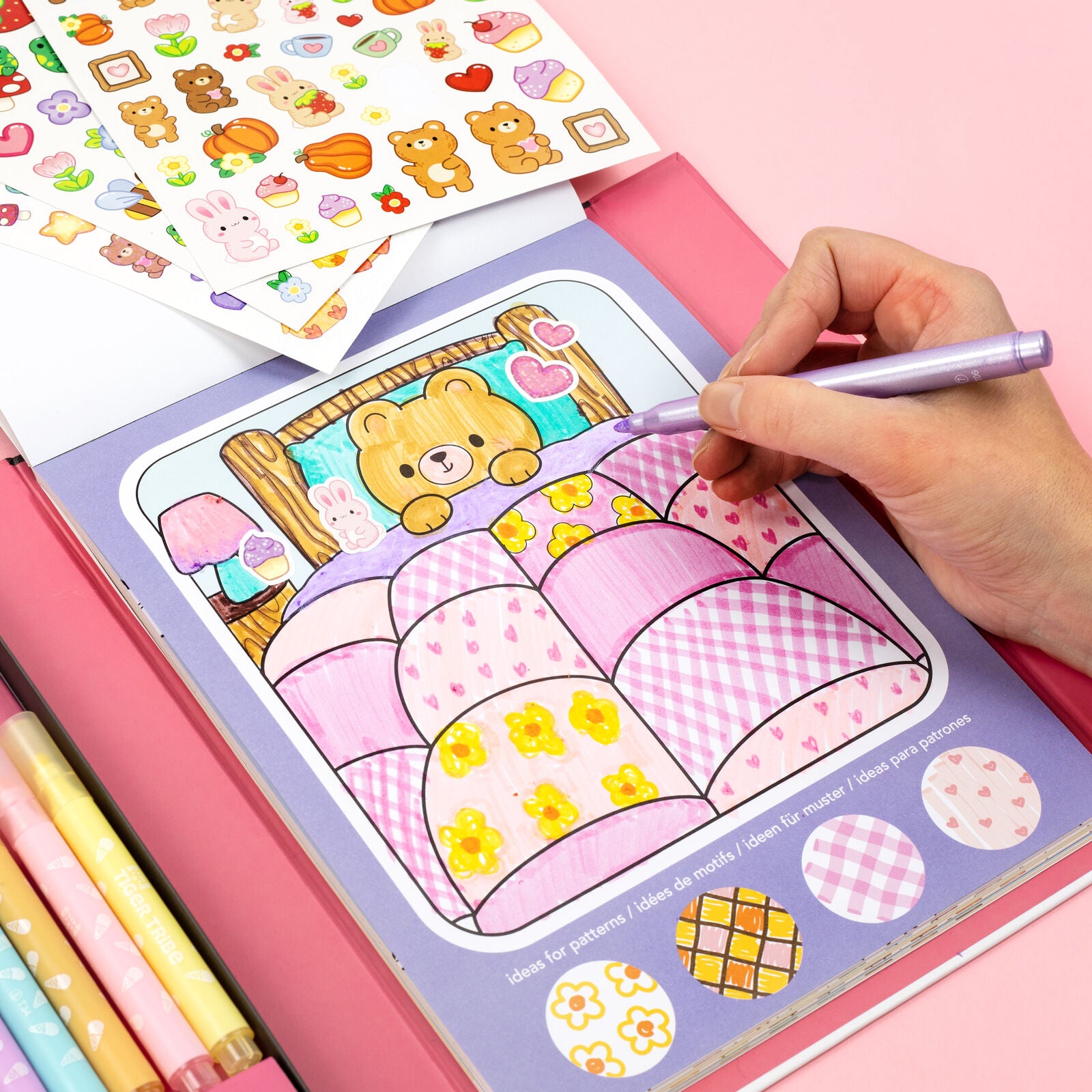 Tiger Tribe Great Big Colouring Set - Magical Mini Worlds