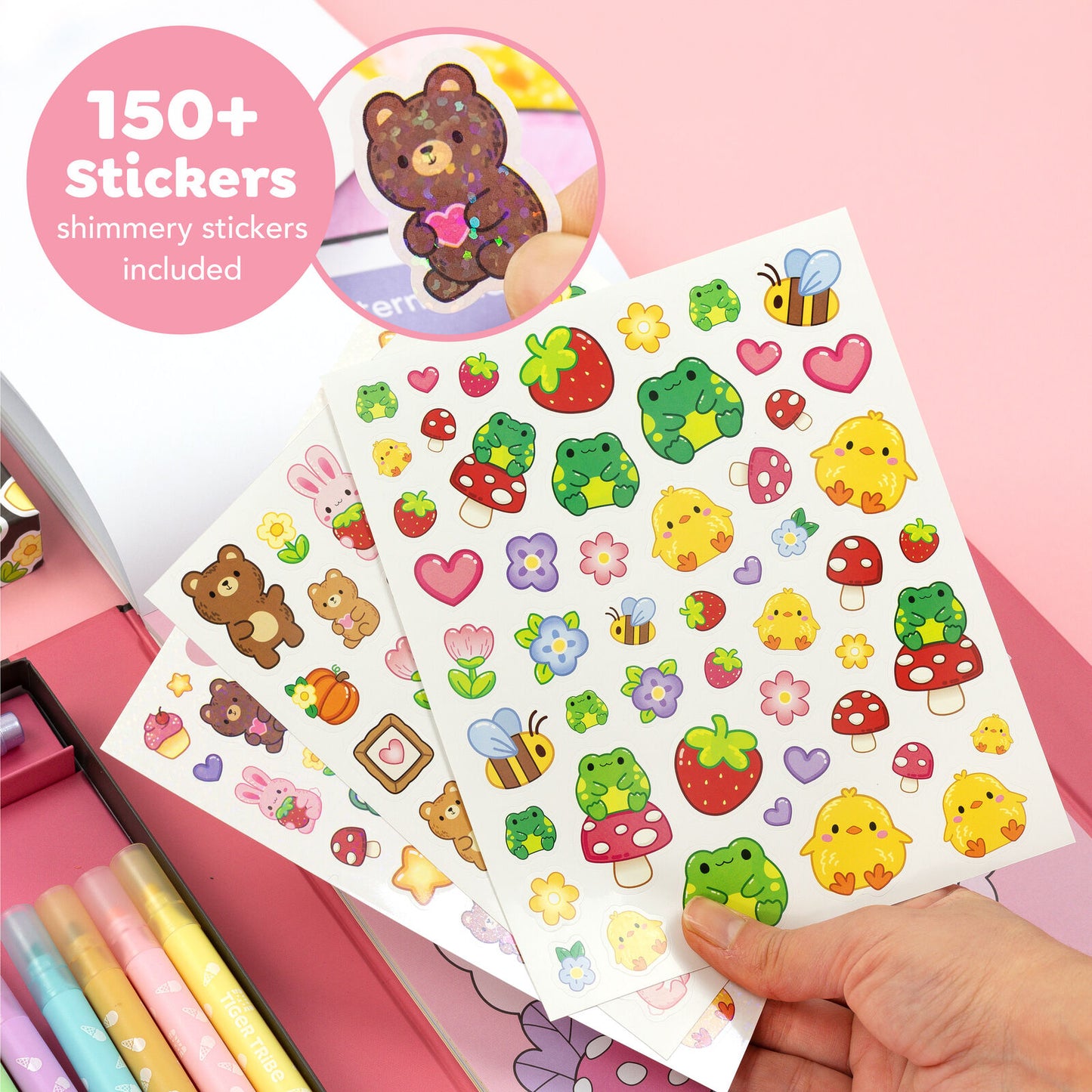 Tiger Tribe Great Big Colouring Set - Magical Mini Worlds
