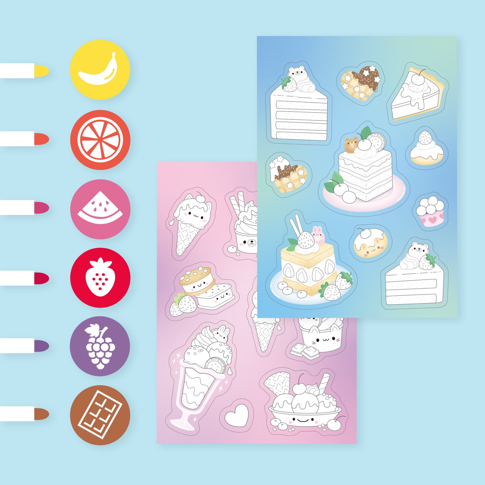 Tiger Tribe Scented Stack of Stickers - Dreamy Desserts