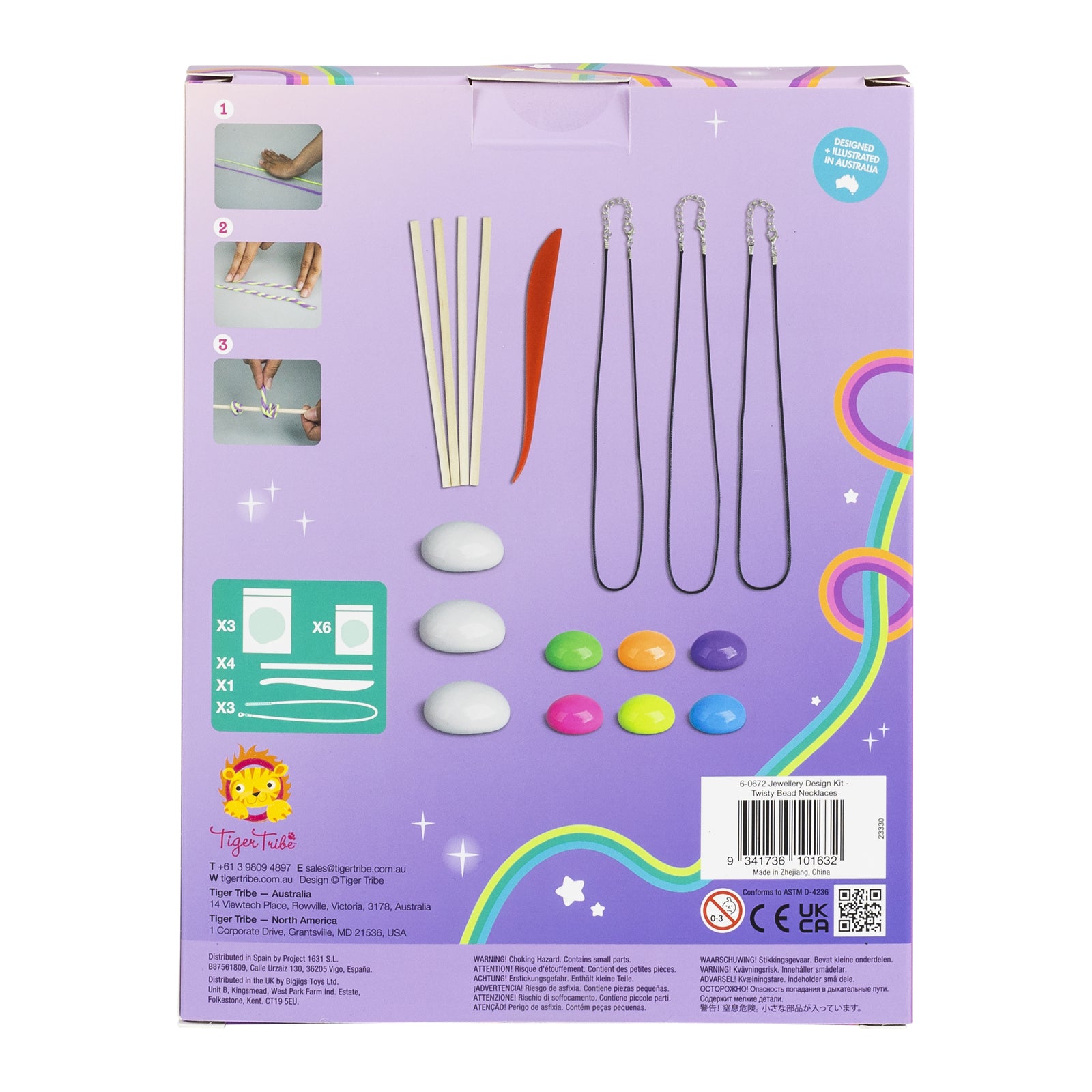 Tiger Tribe Jewellery Design Kit - Twisty Beads Necklaces