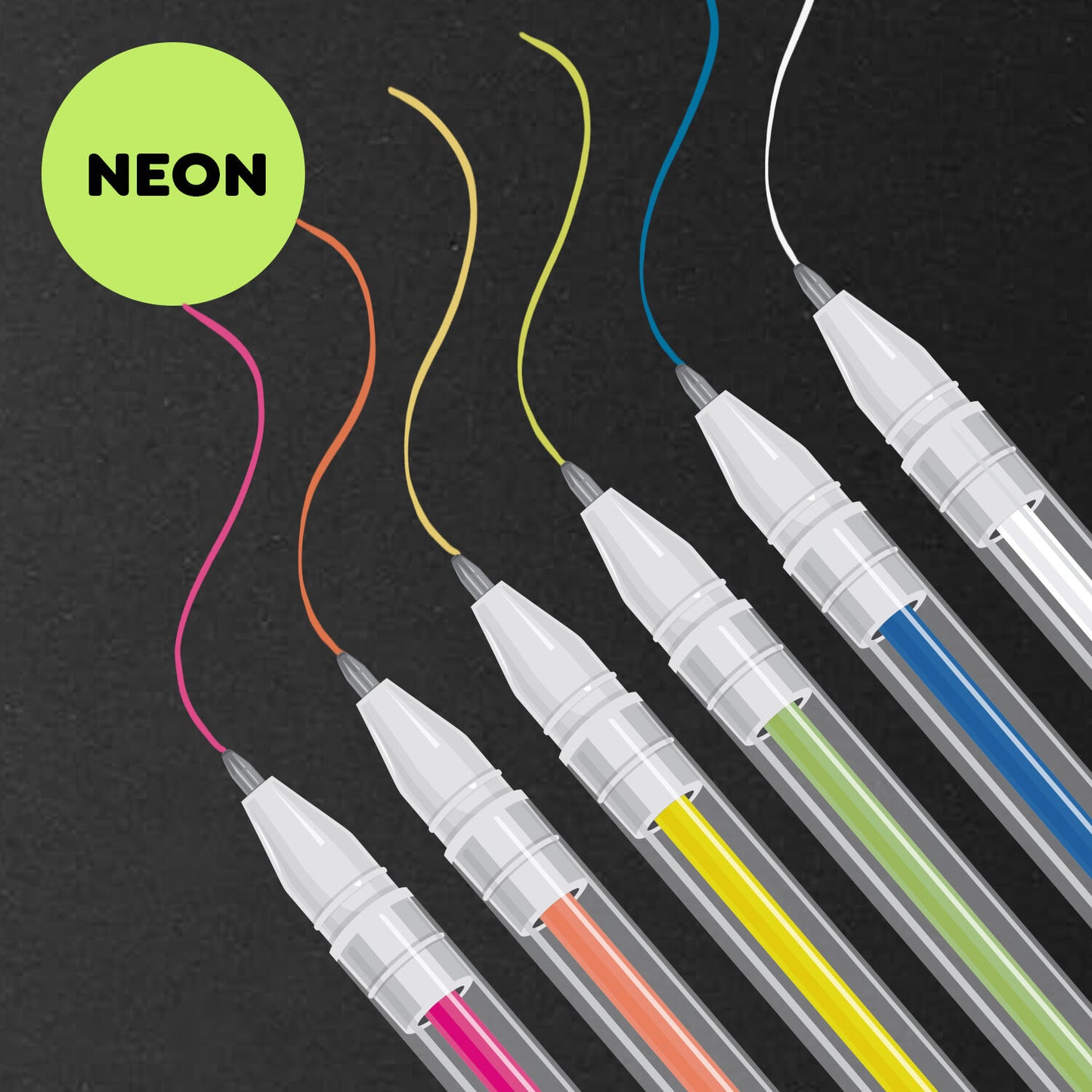 Tiger Tribe - Neon Fine Tip Paint Pens