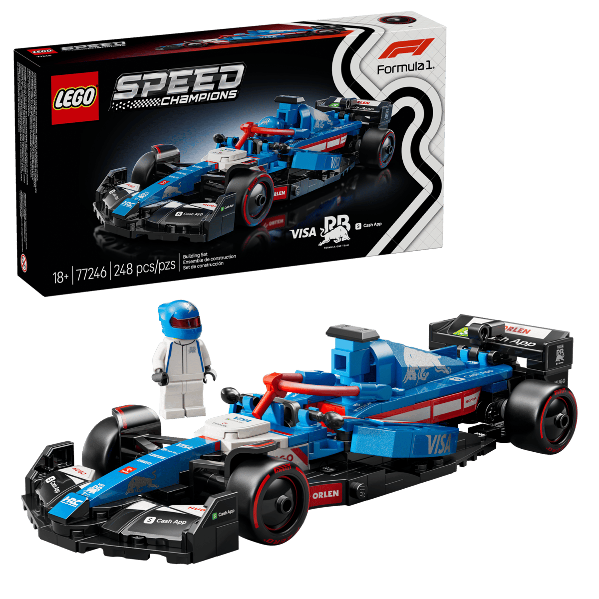 LEGO Speed Champions Visa Cash App RB VCARB 01 F1 Race Car 77246