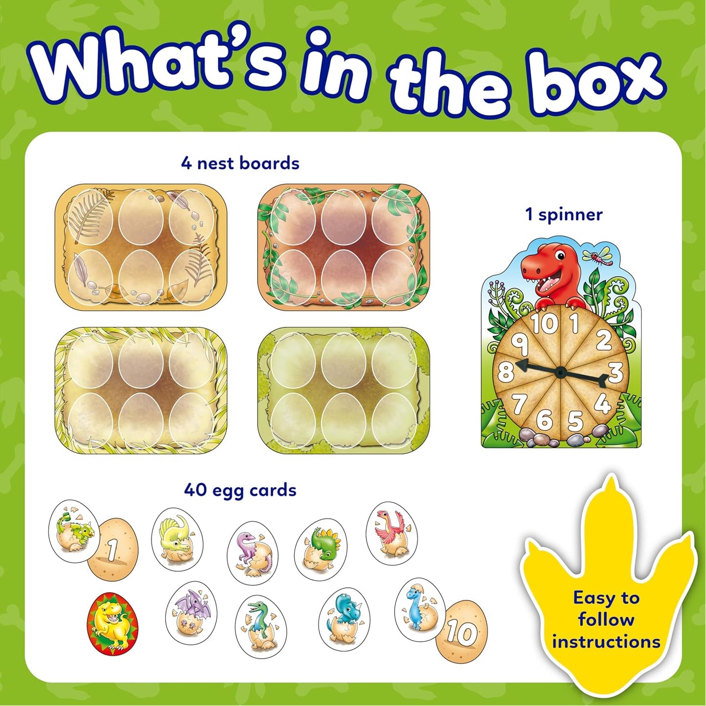Orchard Toys Dinosaur Number Eggs Game