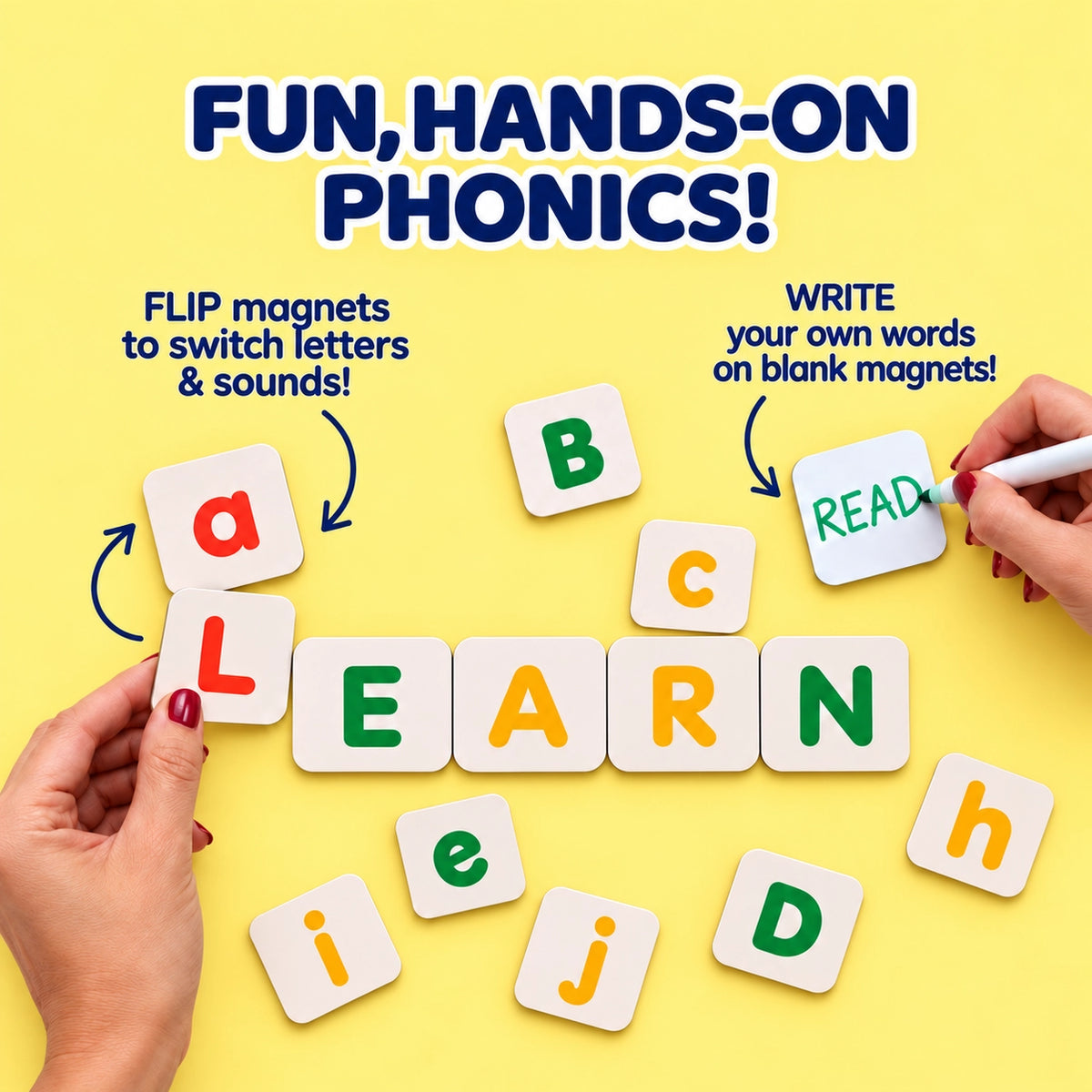 SmartyPals - Phonicflip Magnet Set | Magnetic Alphabet Phonics For Kids