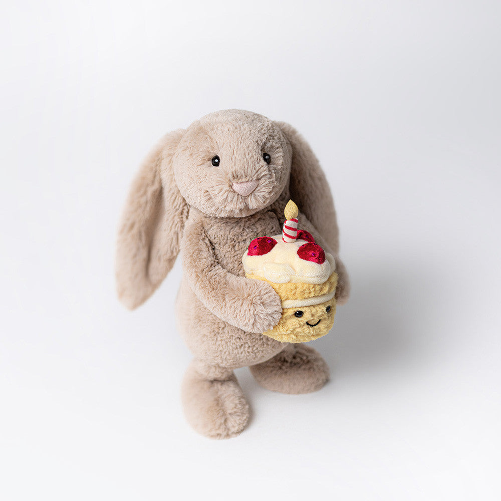 Jellycat Bashful - Beige Bunny 'Birthday'