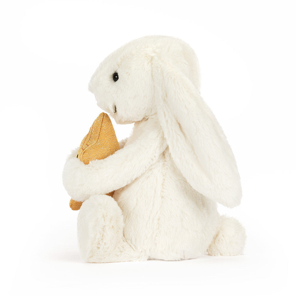 Jellycat Bashful - Cream Bunny with Star