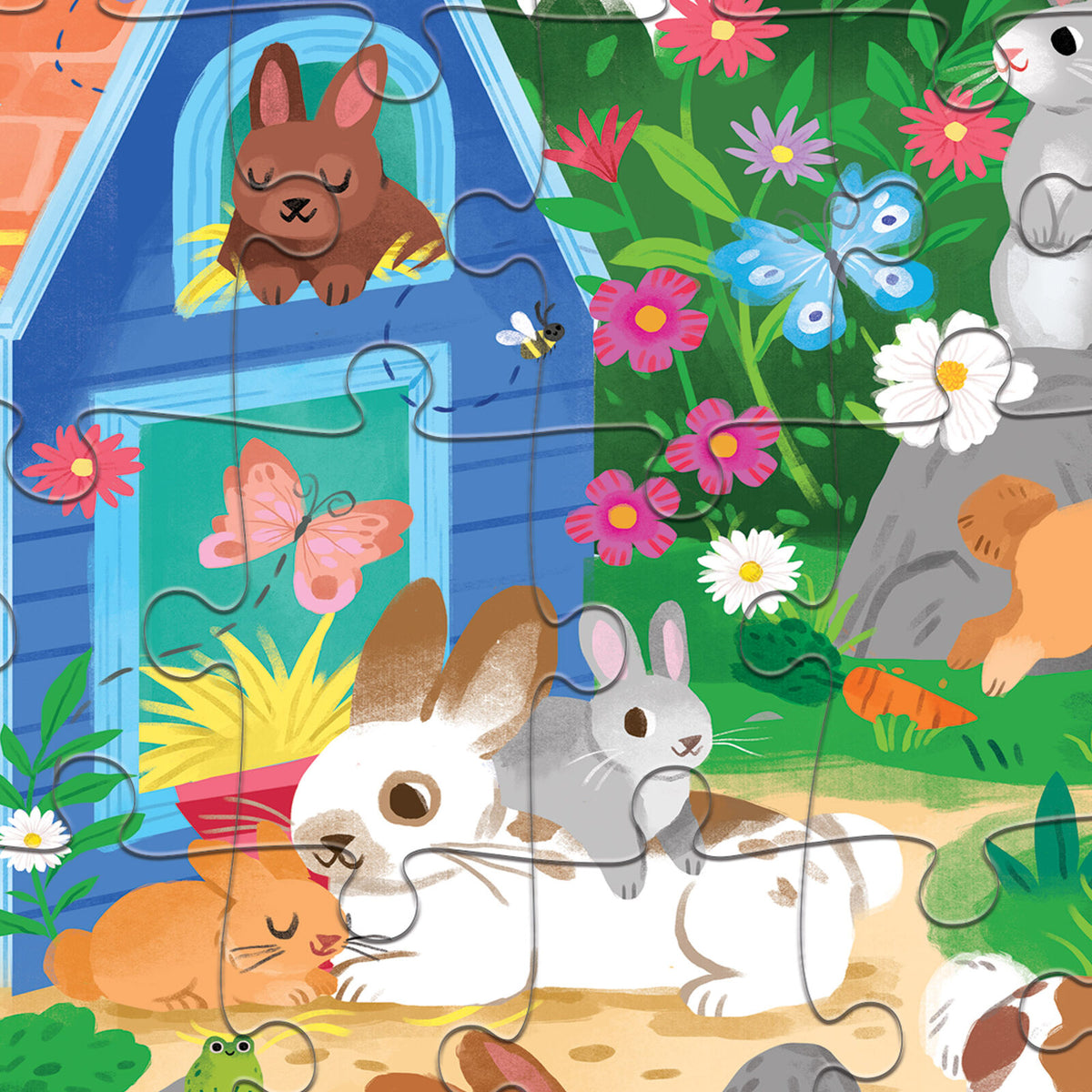 Crocodile Creek - Flat House Puzzle - Bunny House | 50 Piece