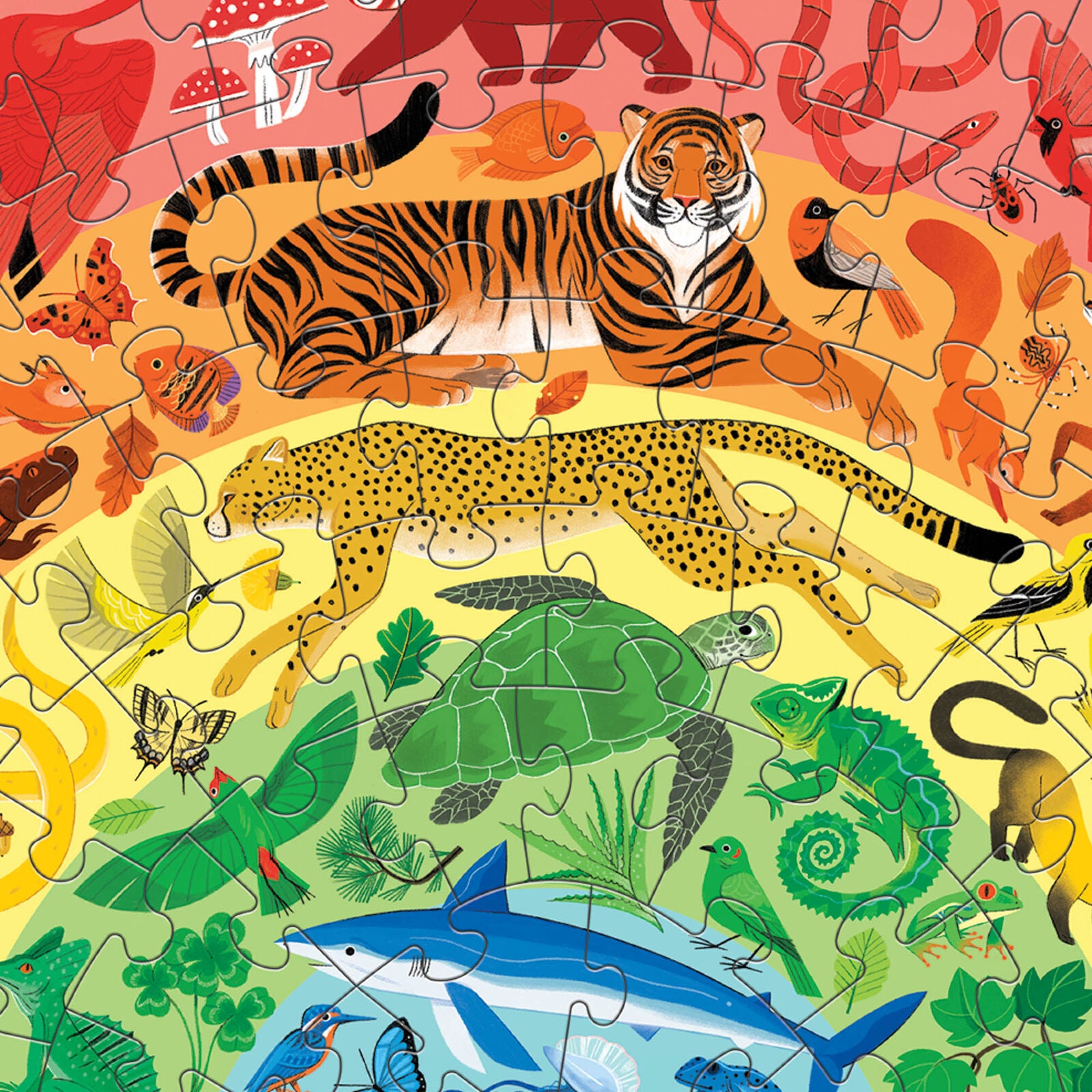 Crocodile Creek - Rainbow Puzzle - Animals | 100 Piece