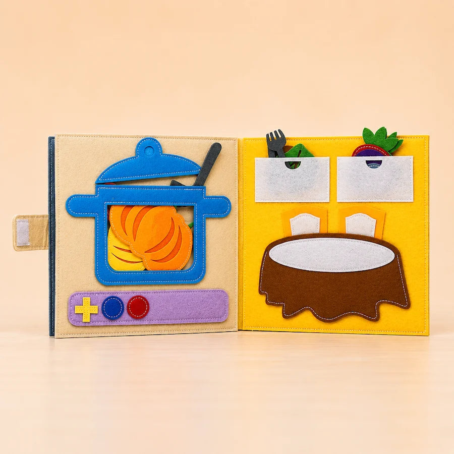 SmartyPals - Sweet Home Felt Busy Book | Screen-Free Educational Activity Book for Kids