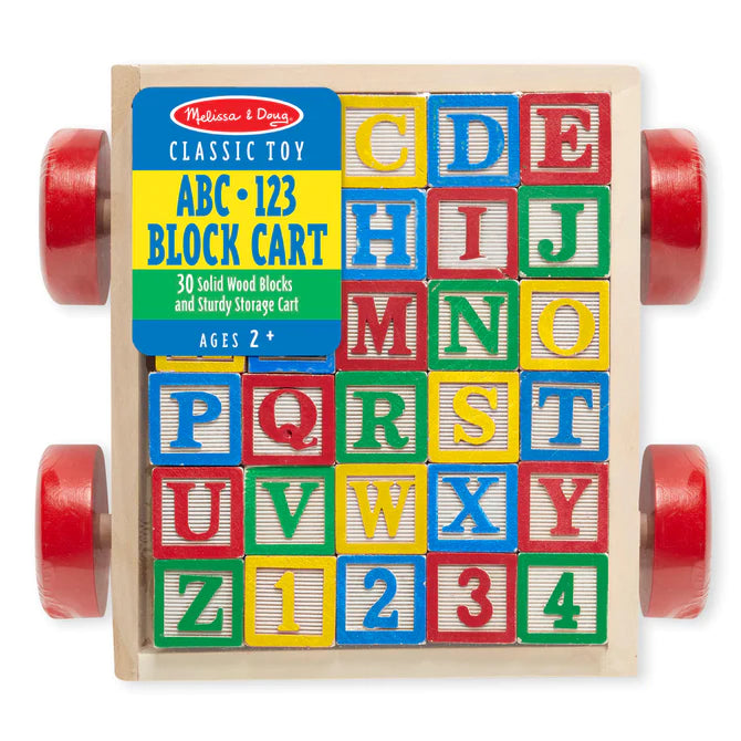 Melissa & Doug ABC 1, 2, 3 Wooden Block Cart
