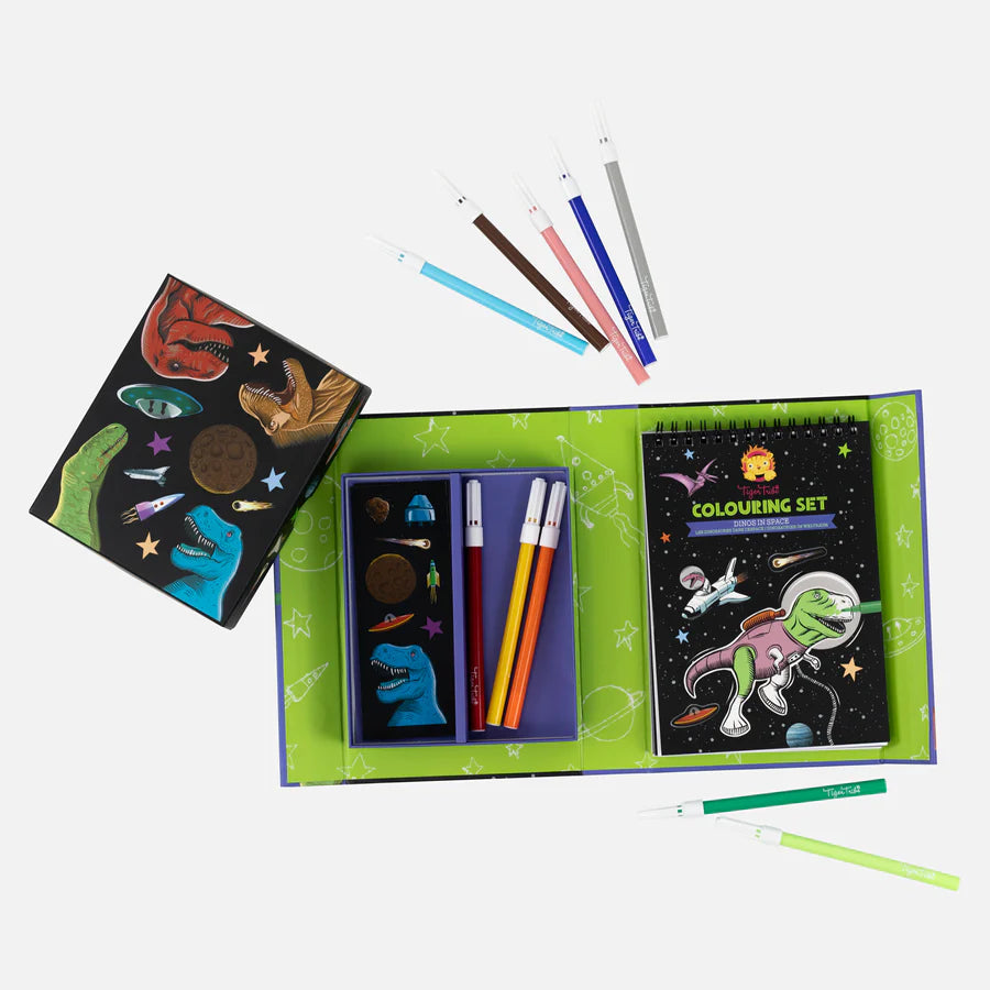 Tiger Tribe Colouring Set - Dinos in Space