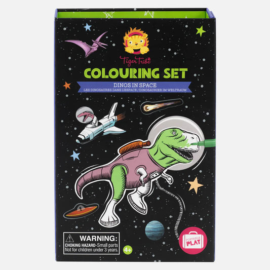 Tiger Tribe Colouring Set - Dinos in Space