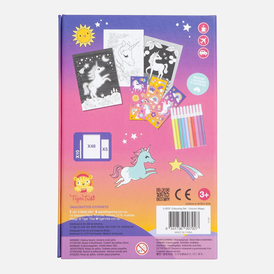 Tiger Tribe Colouring Set - Unicorn Magic