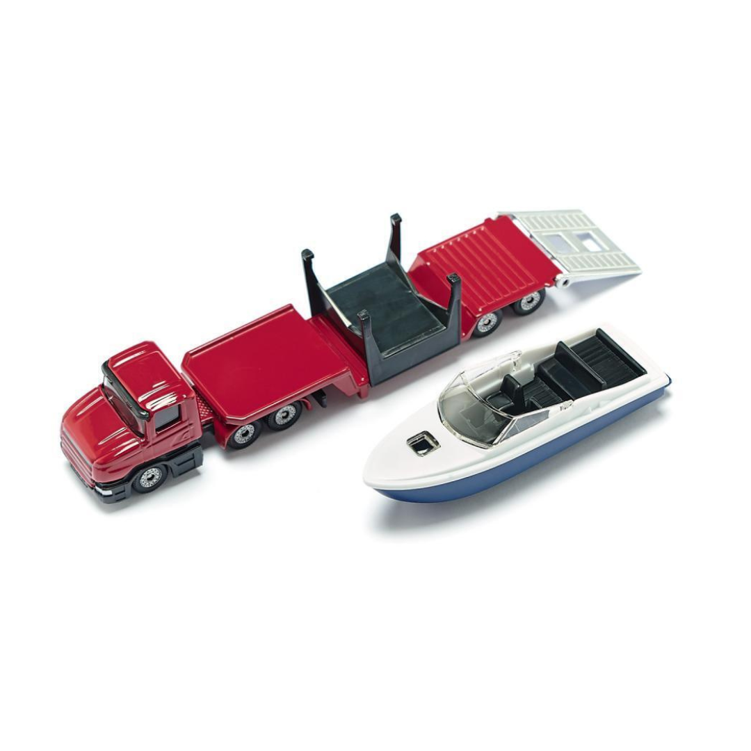 Siku Truck Low Loader with Boat