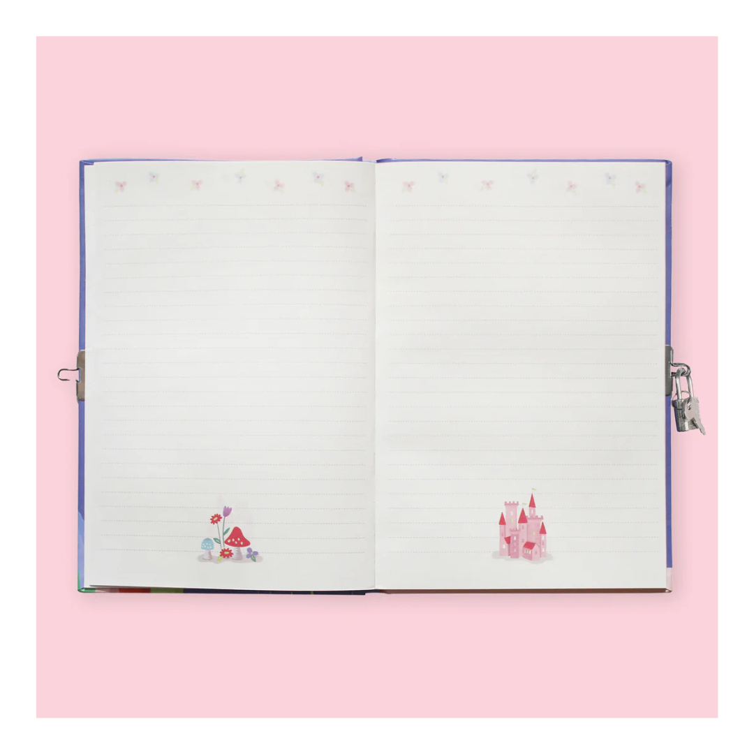 Tiger Tribe Lockable Diary - Unicorn Rainbows