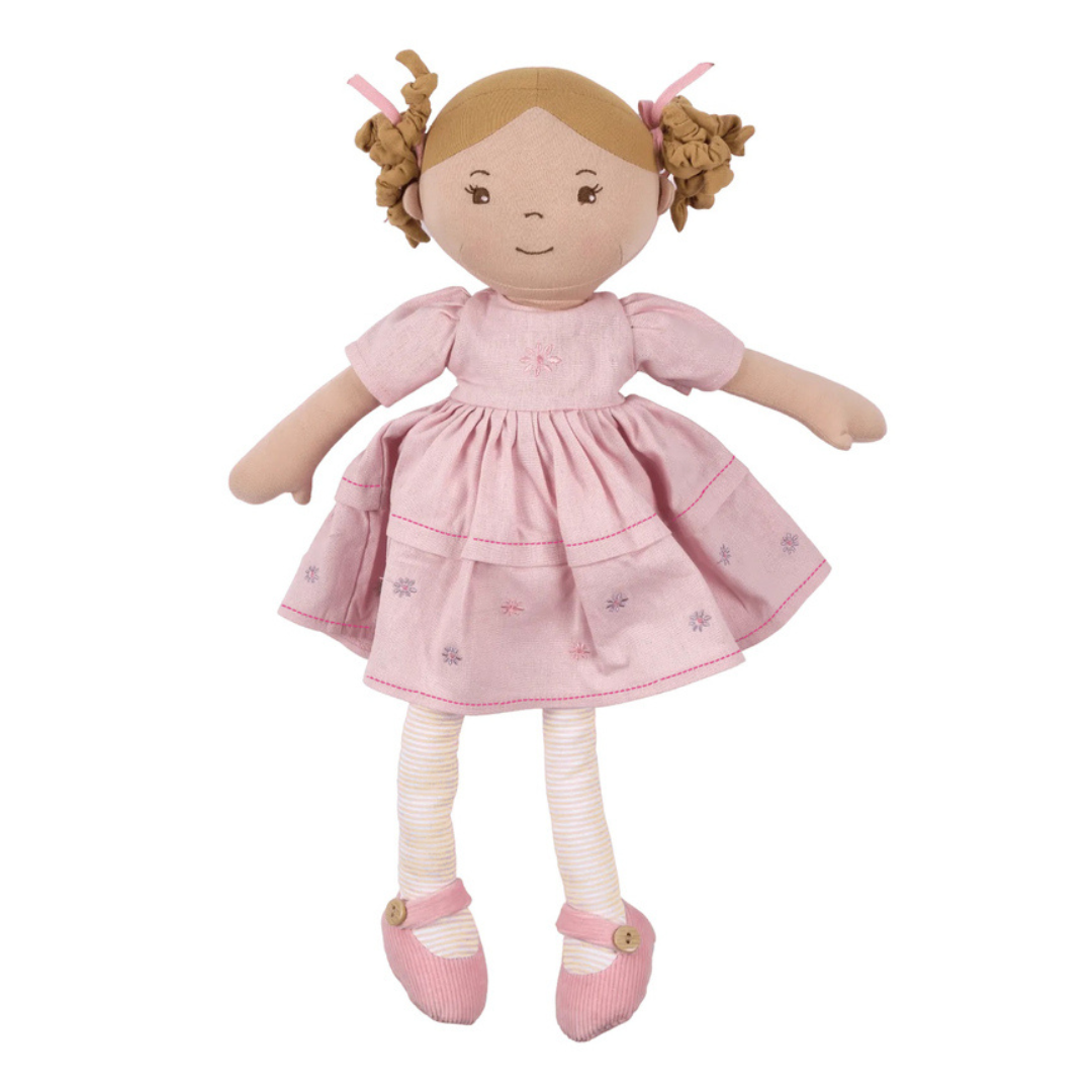 Bonikka Amelia Linen Doll with Brown Hair