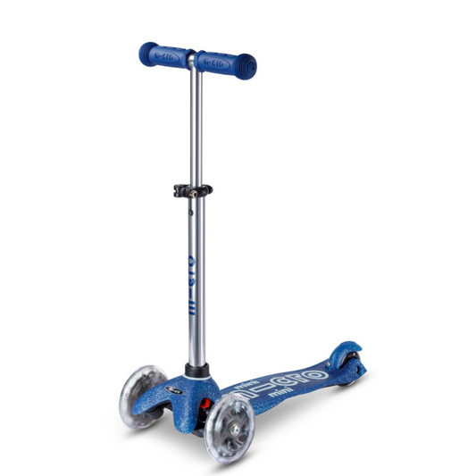 Micro Scooter Mini Deluxe Glitter LED Blue