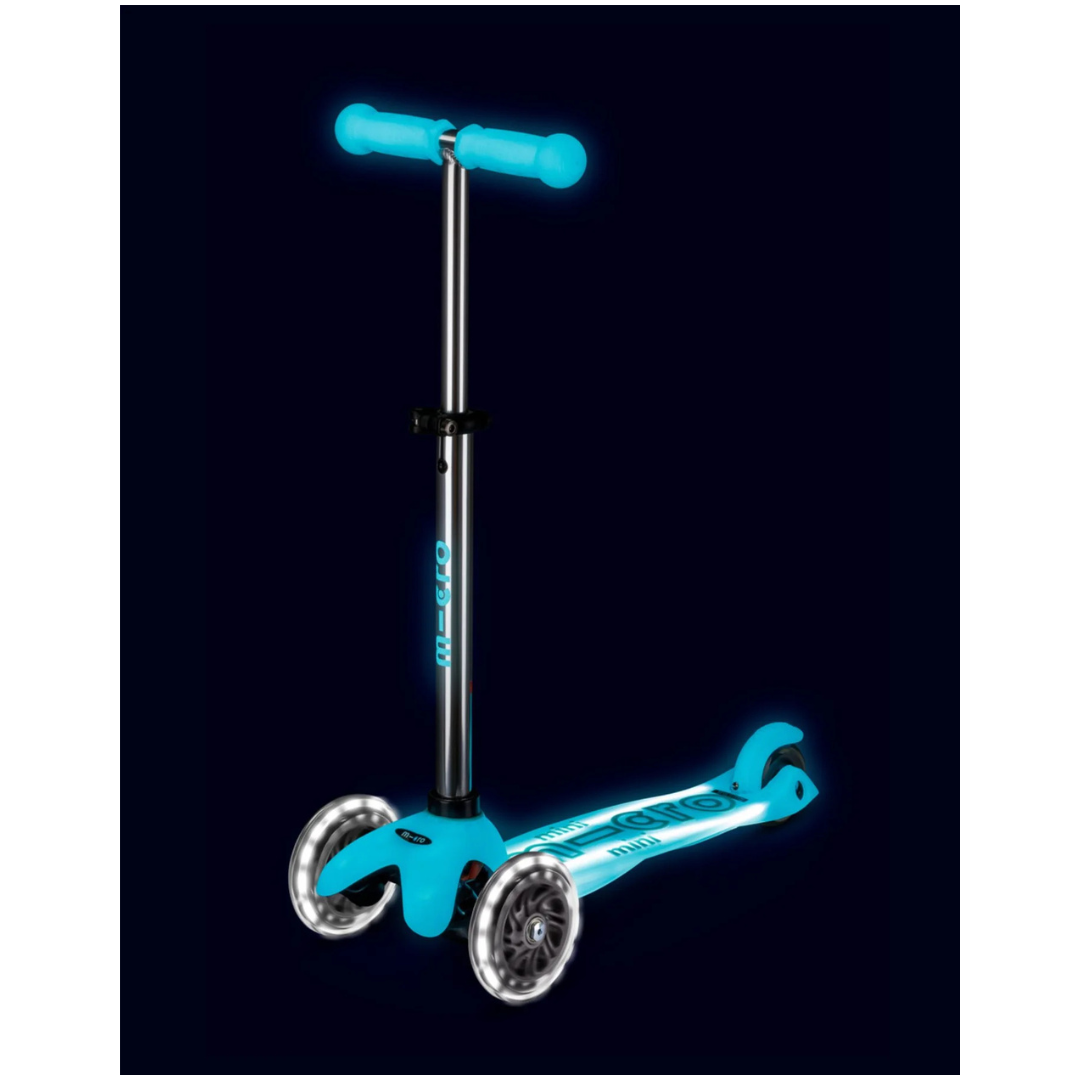 Micro Scooter Mini Deluxe Glow LED Plus - Glacier Aqua