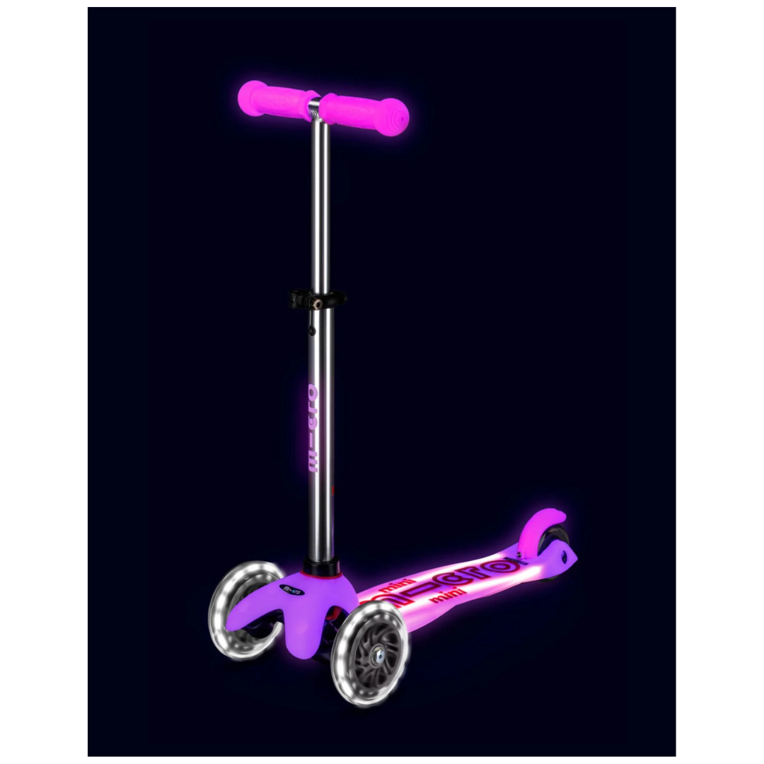 Micro Scooter Mini Deluxe Glow LED Plus - Frosty Pink
