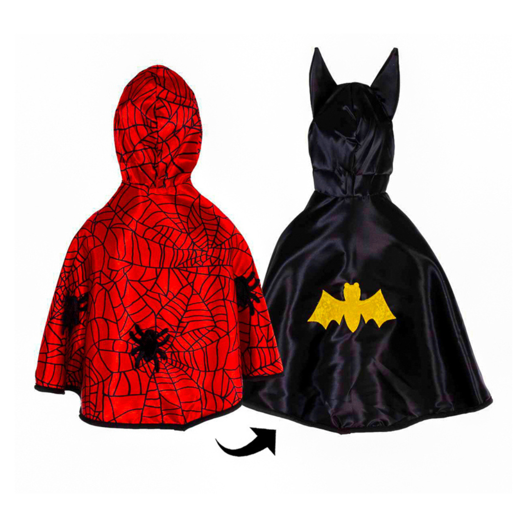 Great Pretenders - Toddler Reversible Spider & Bat Cape