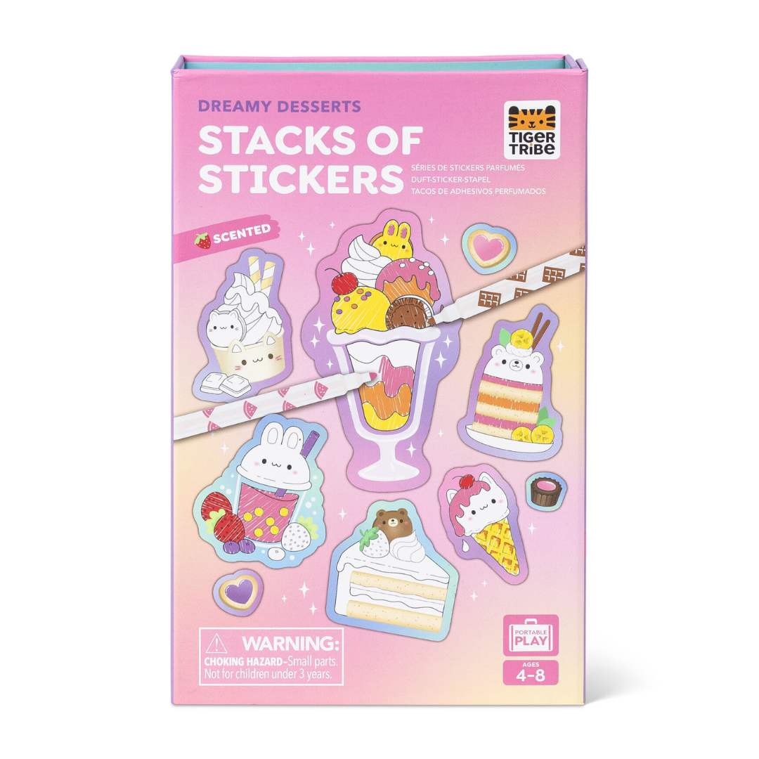 Tiger Tribe Scented Stack of Stickers - Dreamy Desserts