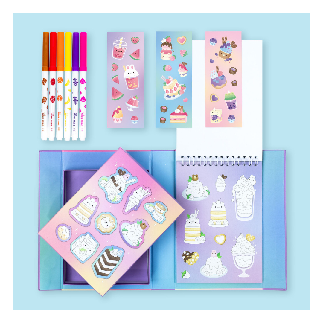 Tiger Tribe Scented Stack of Stickers - Dreamy Desserts