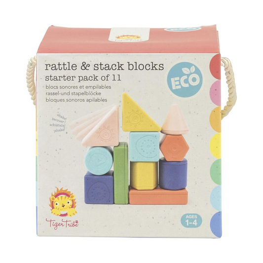 Tiger Tribe Rattle & Stack Blocks - Starter | 11 Blocks