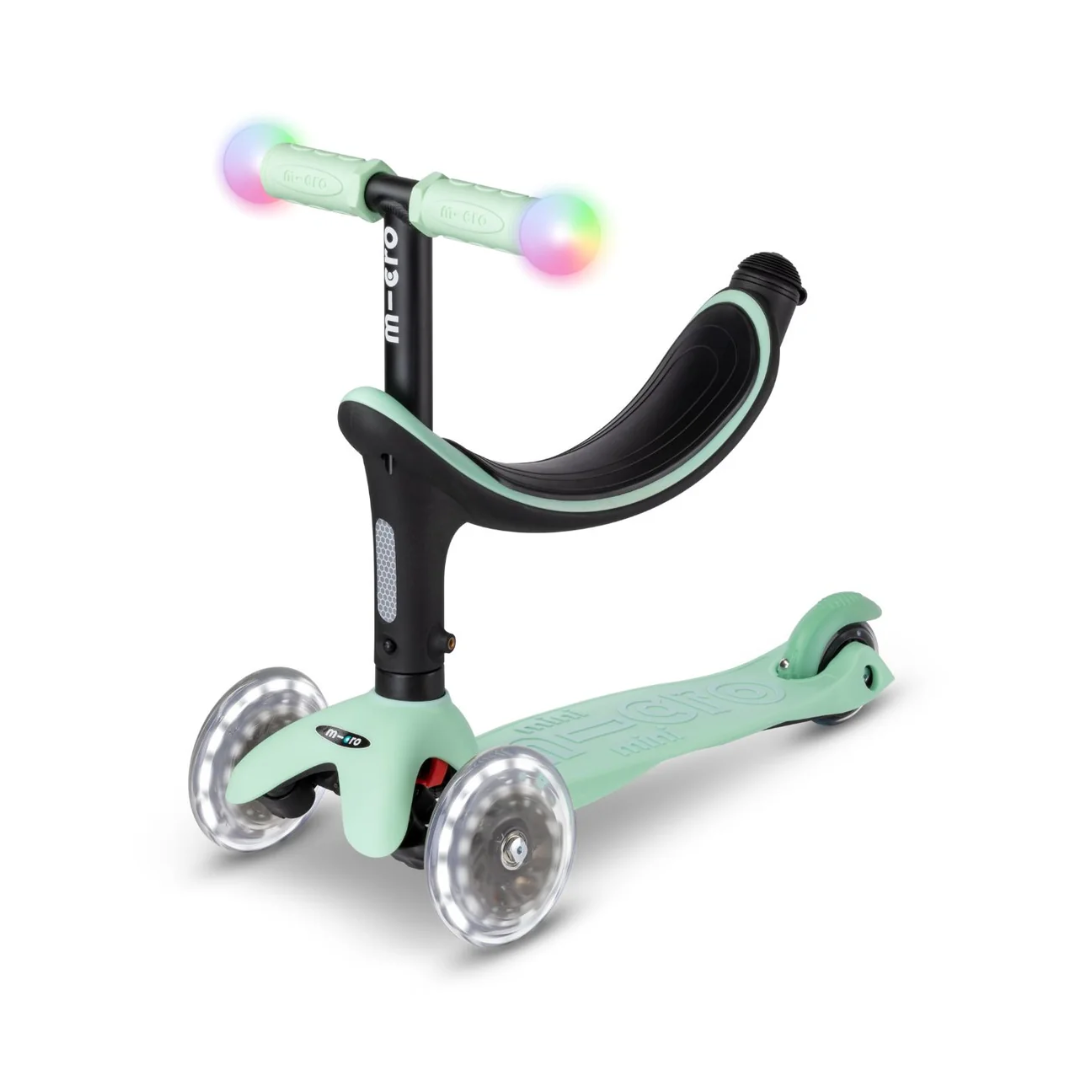 Micro Scooter Mini2Grow Deluxe Magic LED Scooter - Mint