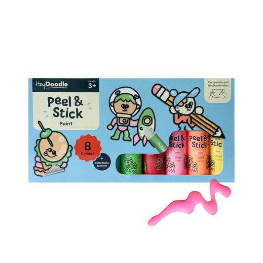 Hey Doodle Peel & Stick Solid Paint - Easy Peel and Stickable Colours