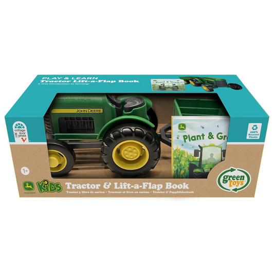 Green Toys - John Deere Tractor & Board Book