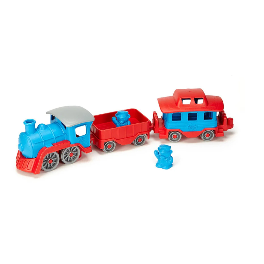 Green Toys Train Blue with Carriages