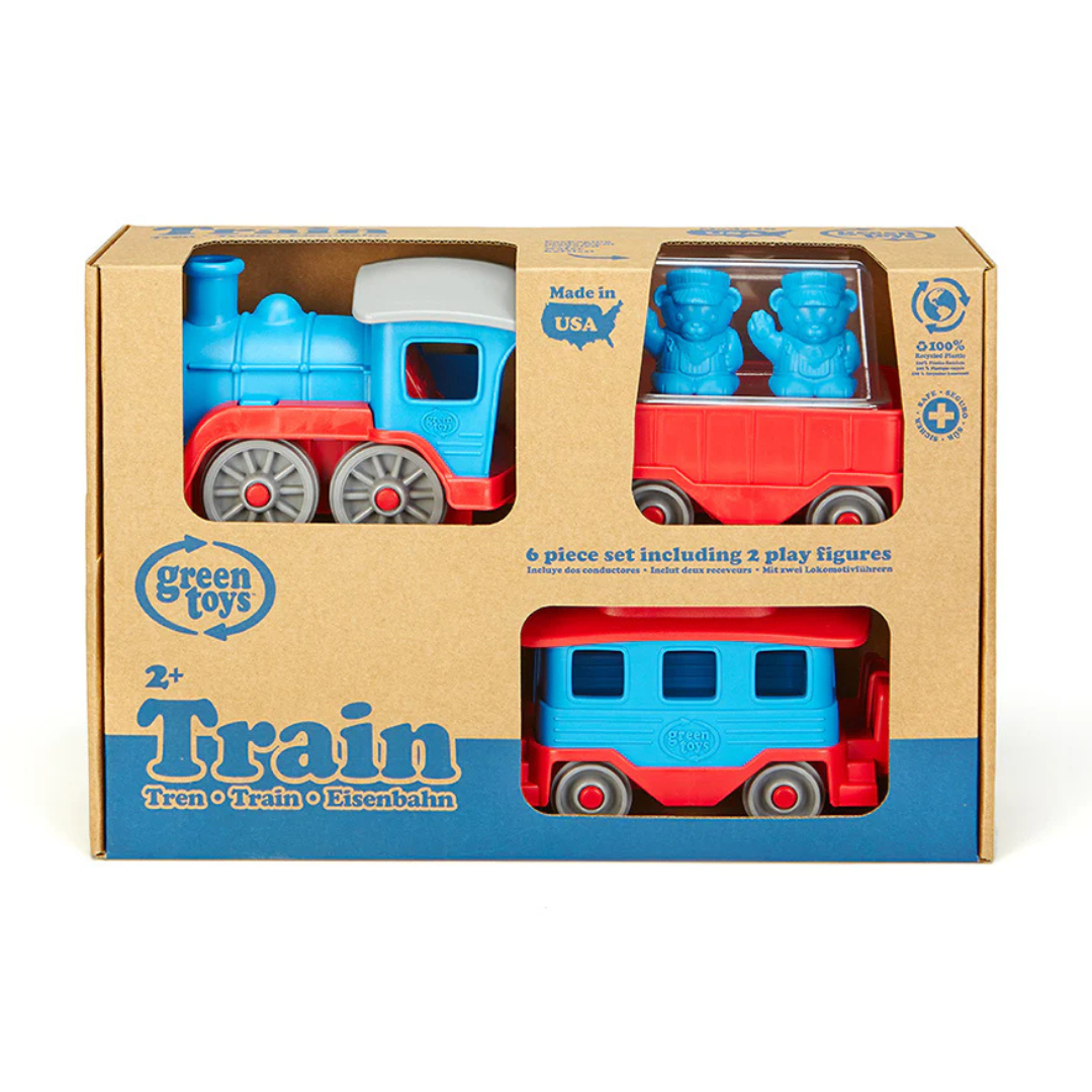 Green Toys Train Blue with Carriages