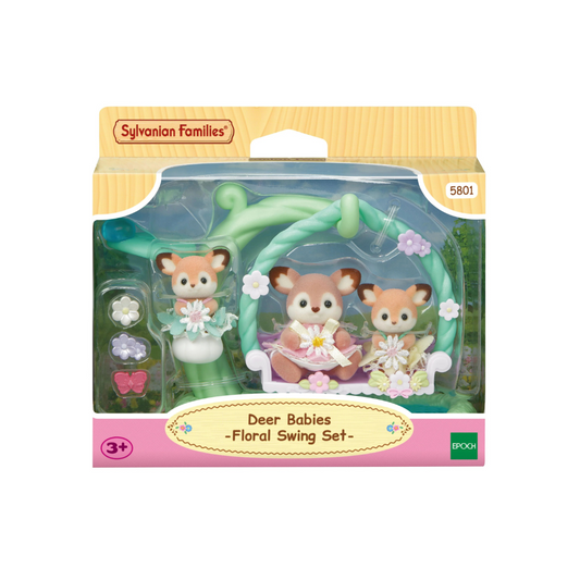 Sylvanian Families - Deer Babies - Floral Swing Set