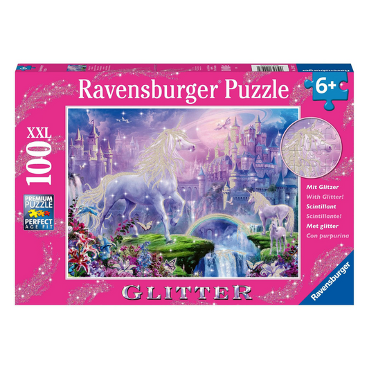Ravensburger Unicorn Kingdom Glitter Puzzle 100pc