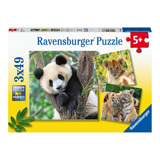 Ravensburger Panda, Lion and Tiger Puzzle 3x49pc