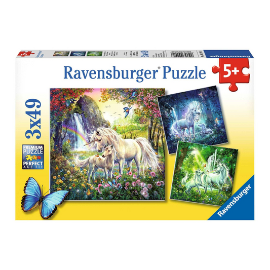 Ravensburger Beautiful Unicorns Puzzle 3x49pc