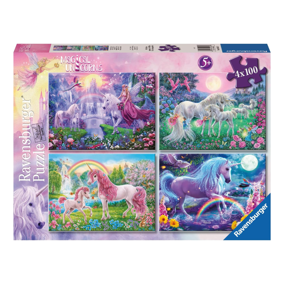 Ravensburger Magical Unicorns Puzzle 4 x 100pc