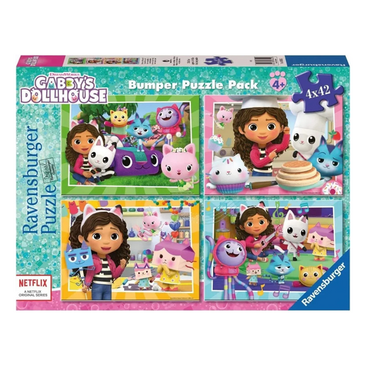 Ravensburger Gabby's Dollhouse Bumper Puzzle Pack 4 x 42pc