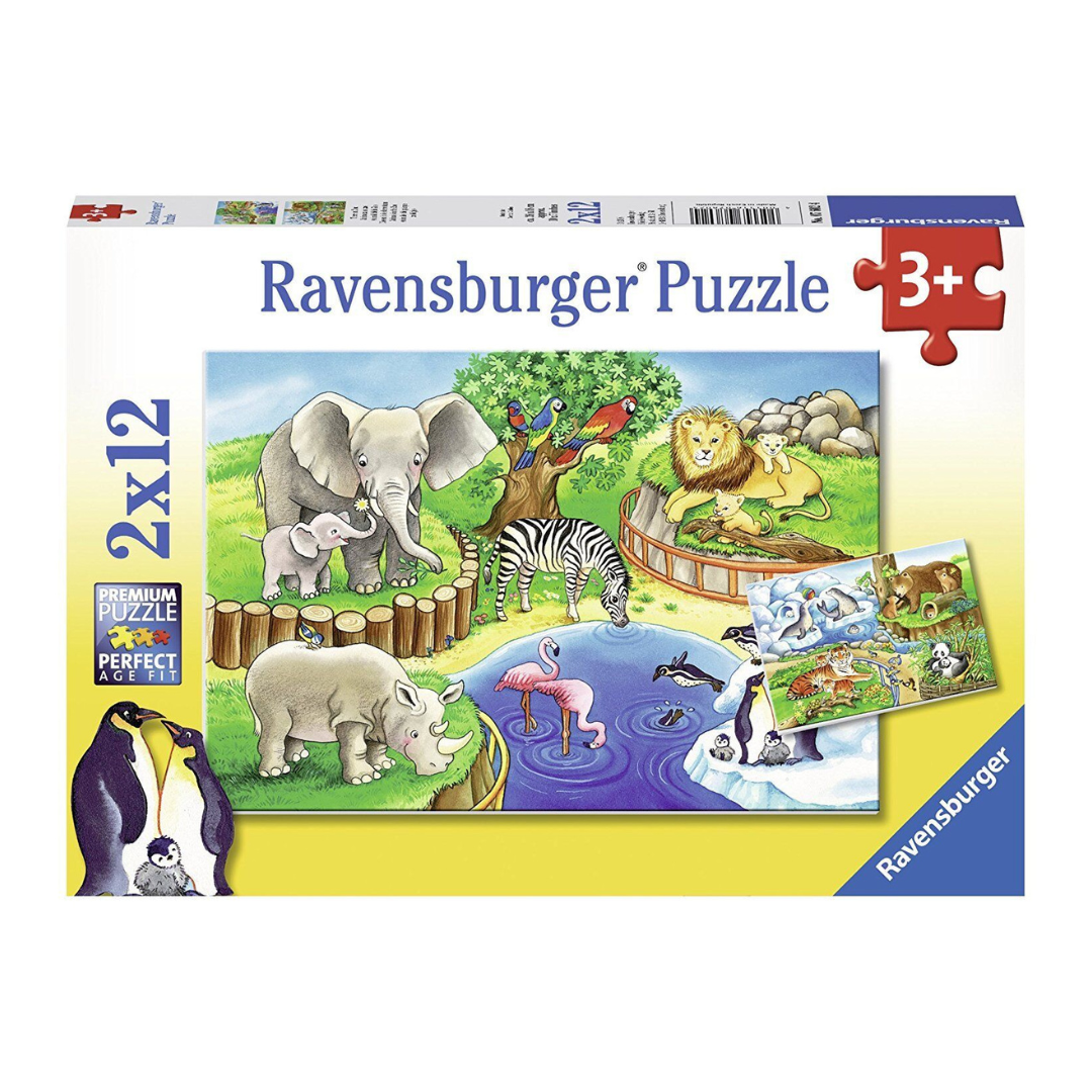 Ravensburger Jungle Animals in the Zoo Puzzle 2 x 12pc
