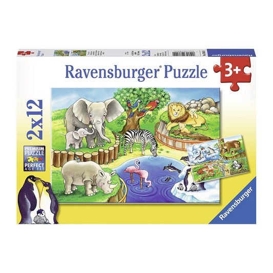 Ravensburger Jungle Animals in the Zoo Puzzle 2 x 12pc