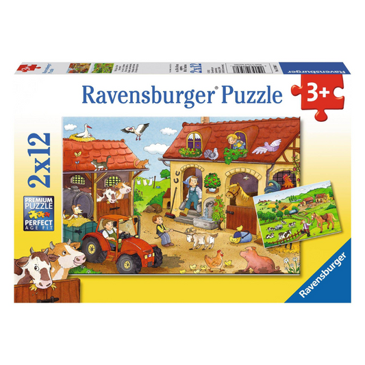 Ravensburger Working On The Farm Puzzle 2 x 12pc