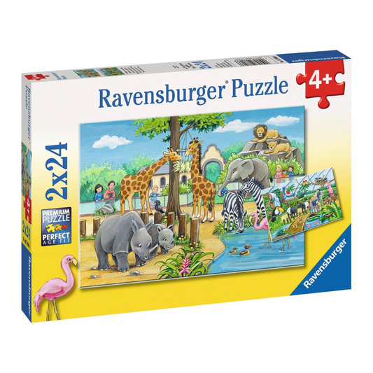 Ravensburger Welcome To The Zoo Puzzle 2 x 24pc