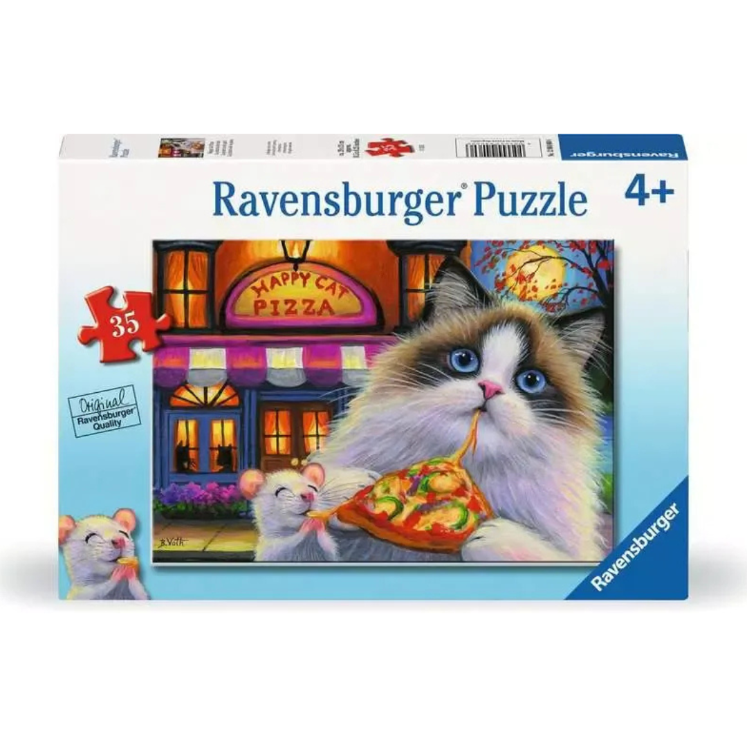 Ravensburger Happy Cat Pizza Puzzle 35pc